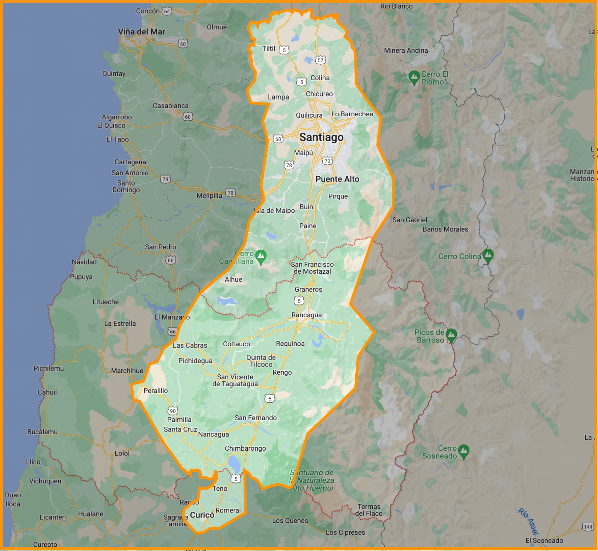 Mapa Cobertura Comercial Calama